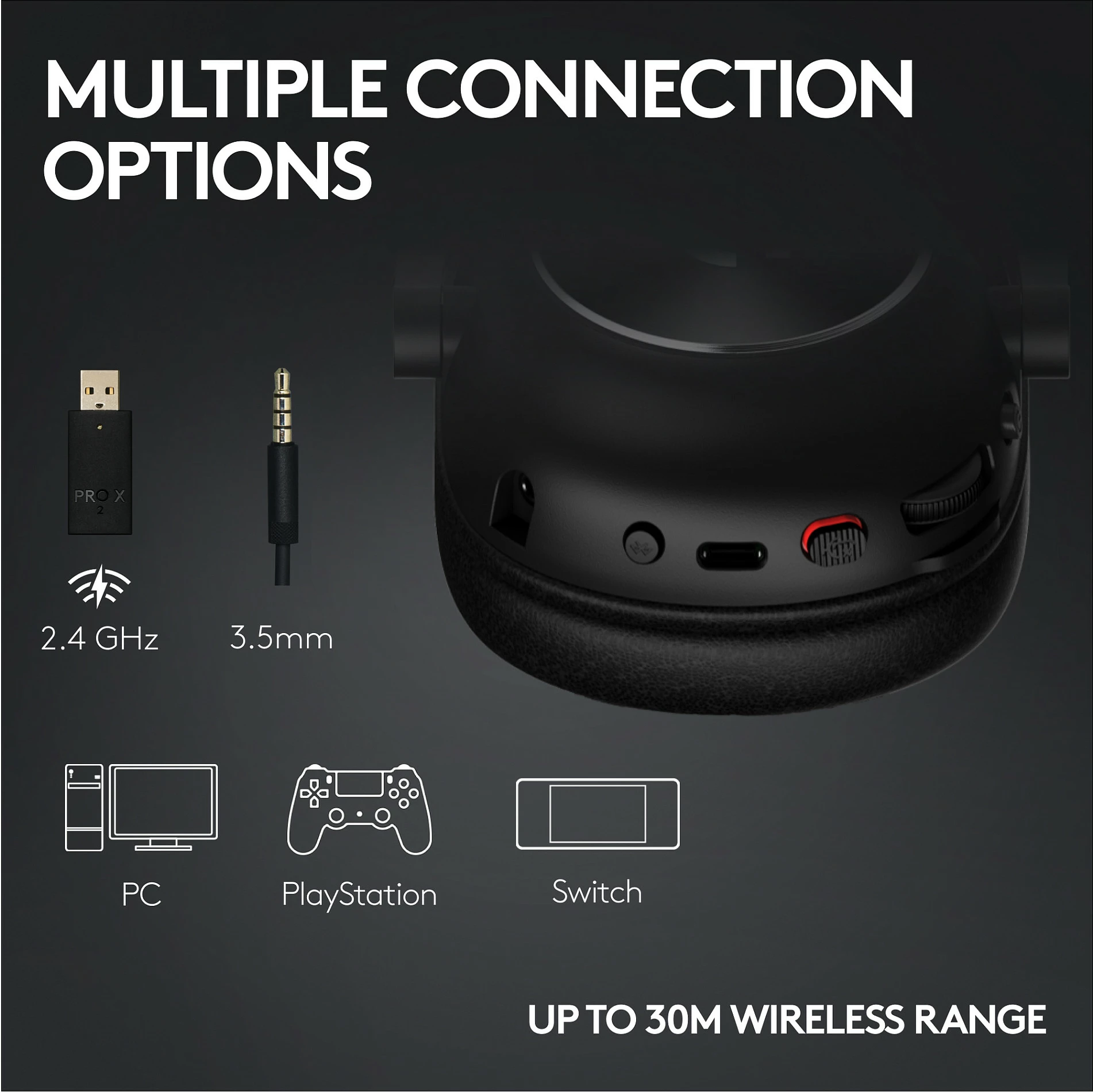 Kufje gaming Logitech PRO X 2 LIGHTSPEED wireless, 50h bateri, mikrofon i ndashëm, bardhë