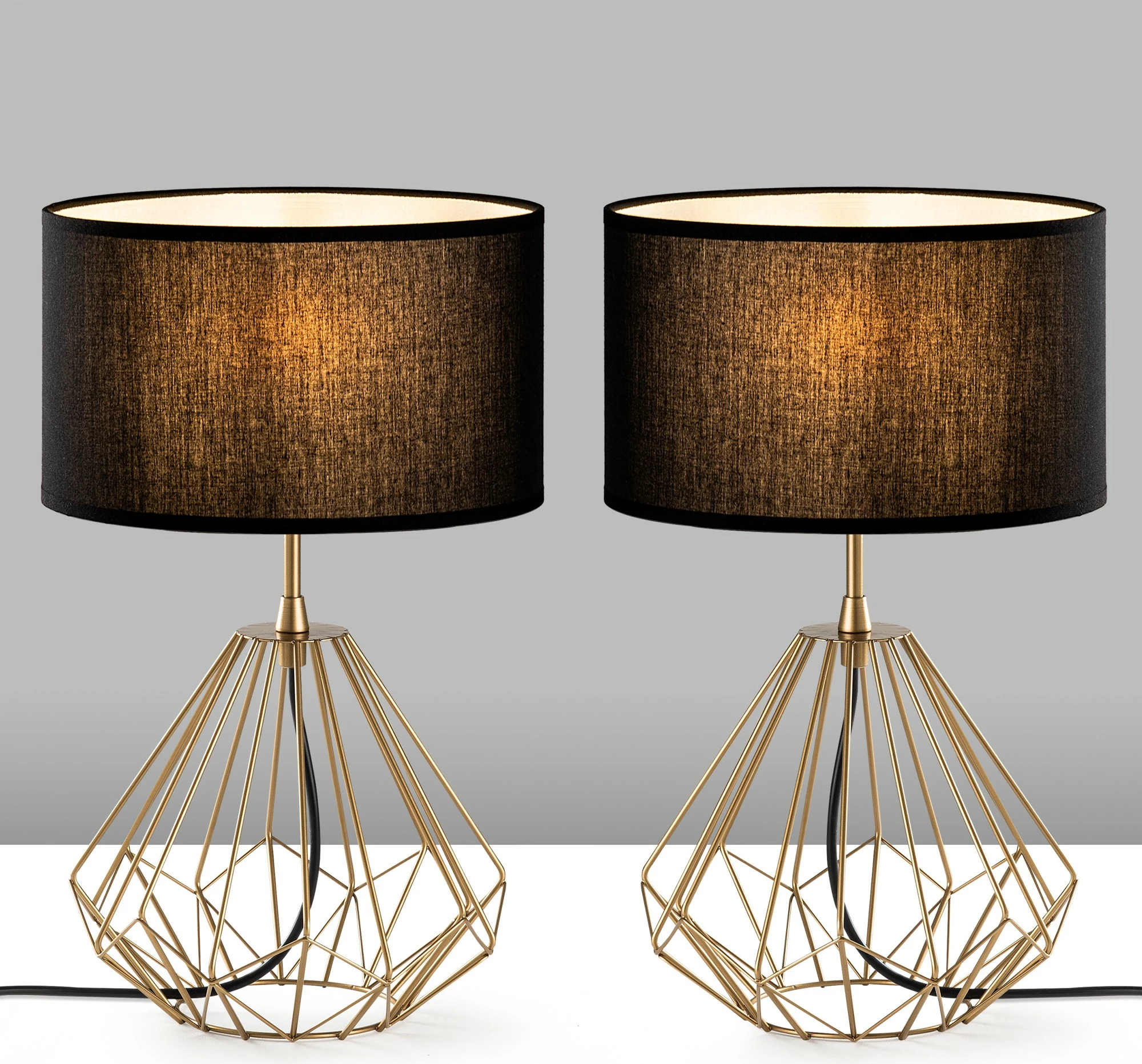 Set llamba tavoline Opviq, Diamond, ngjyrë ari, S-710 (2 copë)