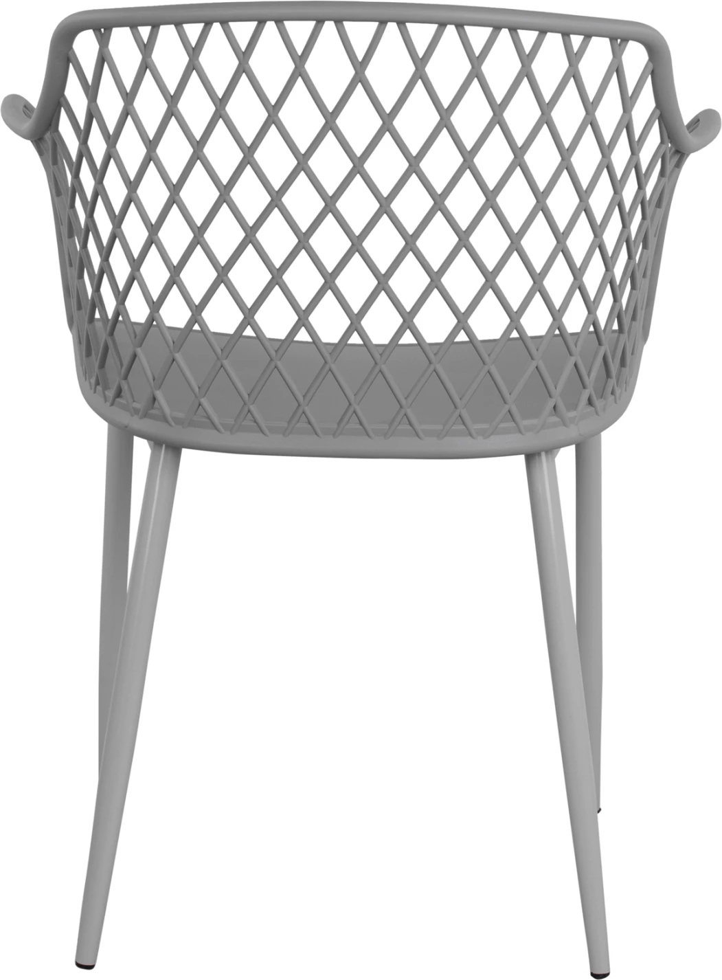 Karrige me krahë polipropileni Jocelyn FH8510.10 gri me këmbë metalike 62x55.5x79cm, set prej 4 copë