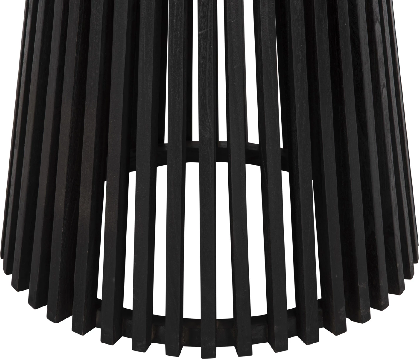 Tavolinë ngrënieje e rrumbullakët, FRANTZ, FH9457.12, dru MINDI i zi, Φ150x75H cm