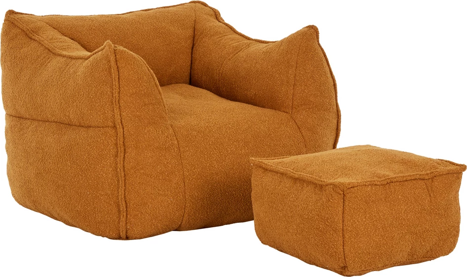 Set ulëse Sponge me këmbështetëse, ngjyrë terrakote, 95x102x73cm