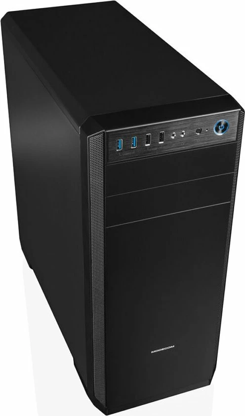 Kasë Modecom Oberon Pro LE AT-OBERON-PR-10-000000-0002-LE Midi Tower ATX/uATX pa PSU, e zezë