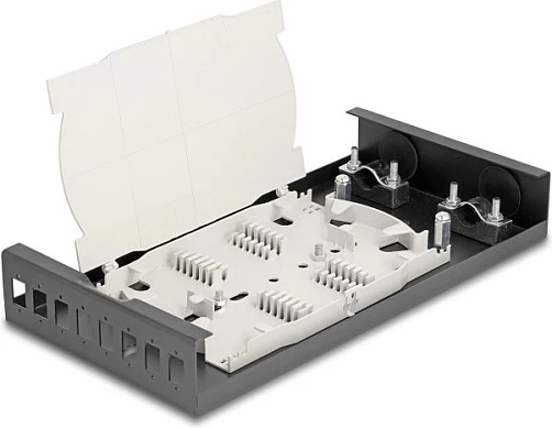 Kuti terminali fibër optike DeLOCK Desktop 8-Port për 8x SC Simplex, metal, e zezë