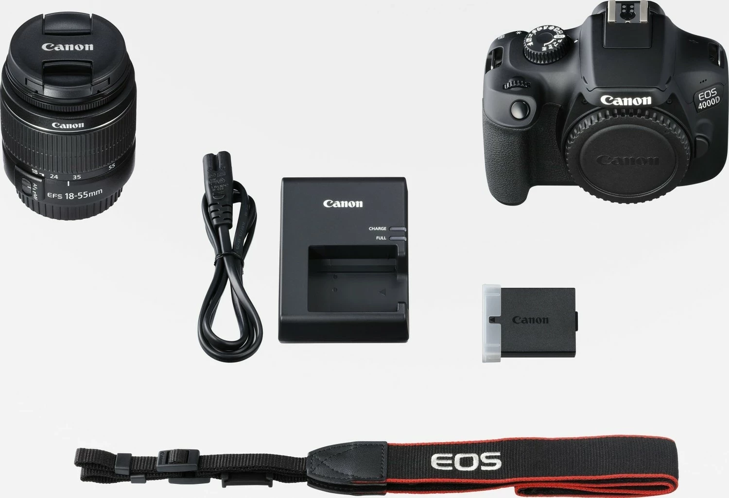 Aparat Canon EOS 4000D, 18 MP, Full HD, Wi-Fi, i zi