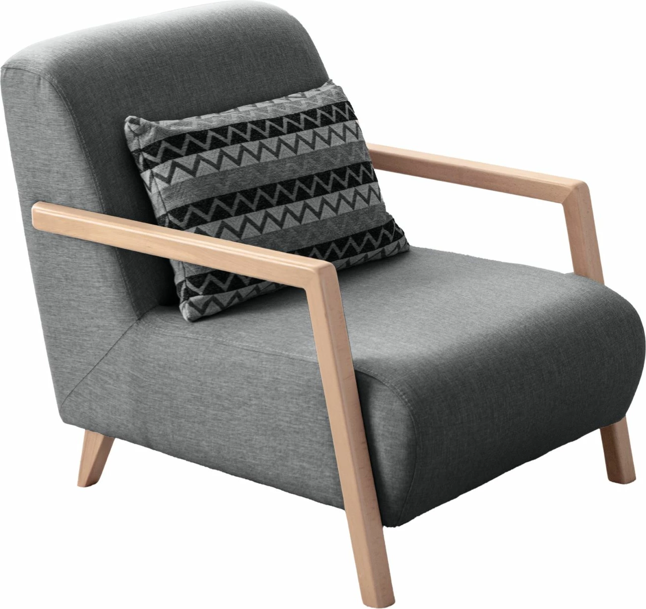 Karrige Wing, Atelier del Sofa, ngjyrë moka-antracit