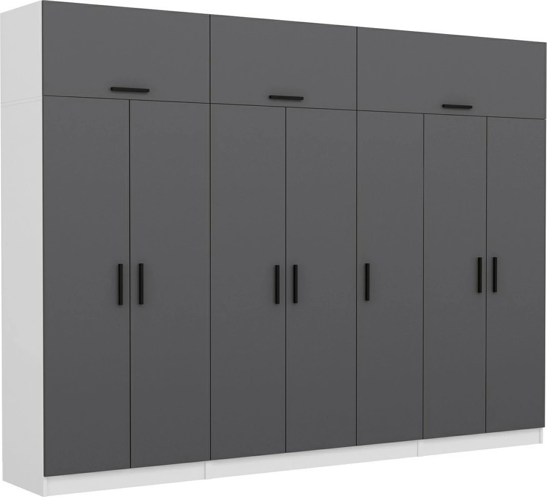 Dollap i madh për rroba, anthracite dhe i bardhë, Skye Decor, 5150