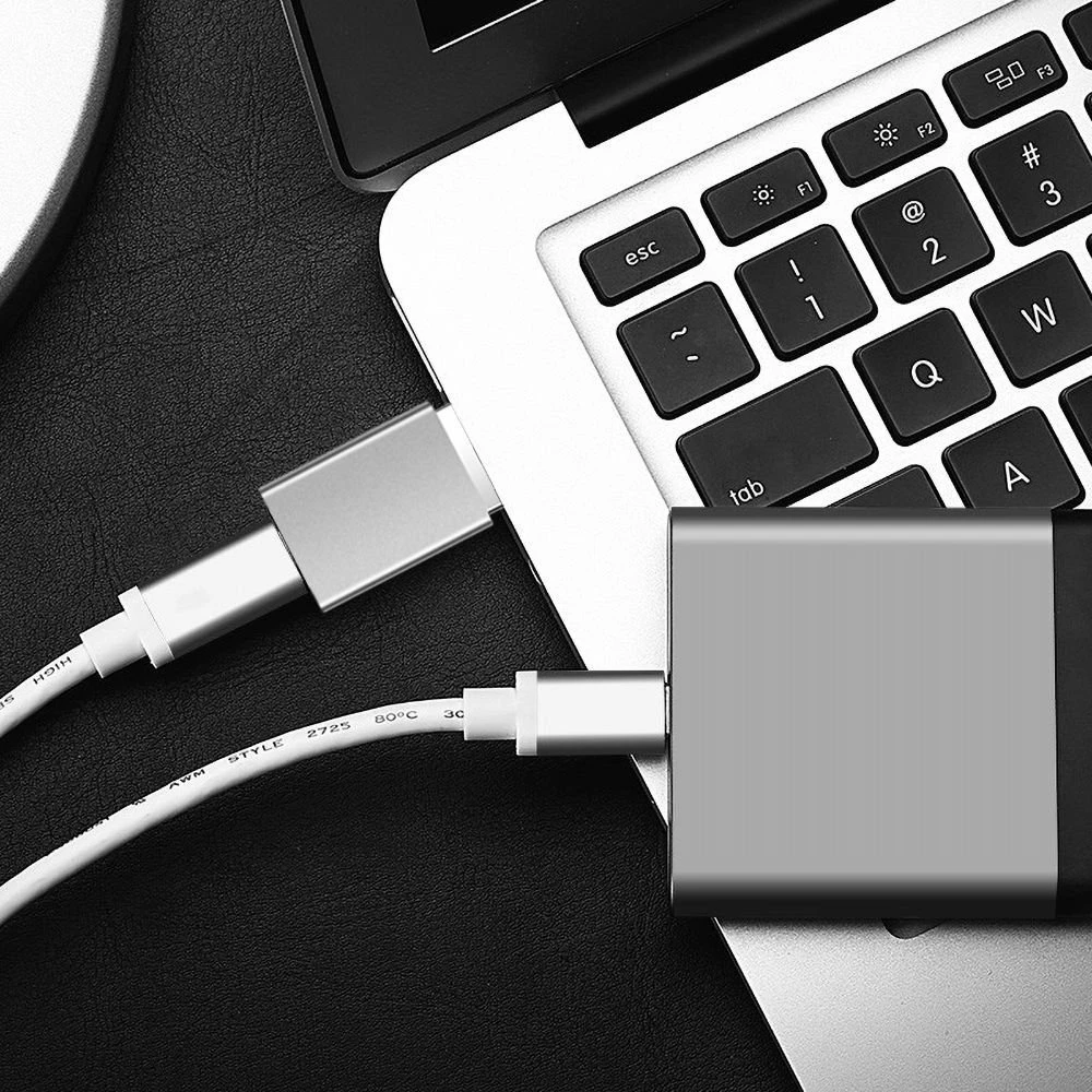 Adapter USB Fixed Link FIXA-CU-G, USB-A në USB-C, 5Gb/s, OTG, gri
