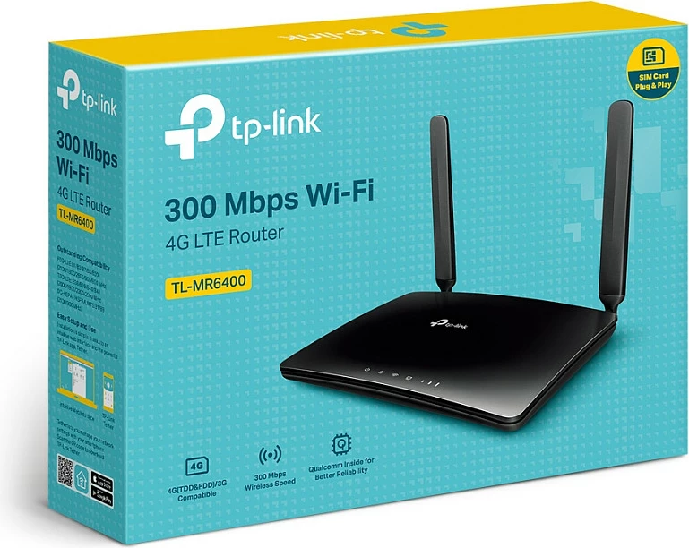 Router 4G LTE TP-Link TL-MR6400, Wi‑Fi 4, 4x LAN, i zi