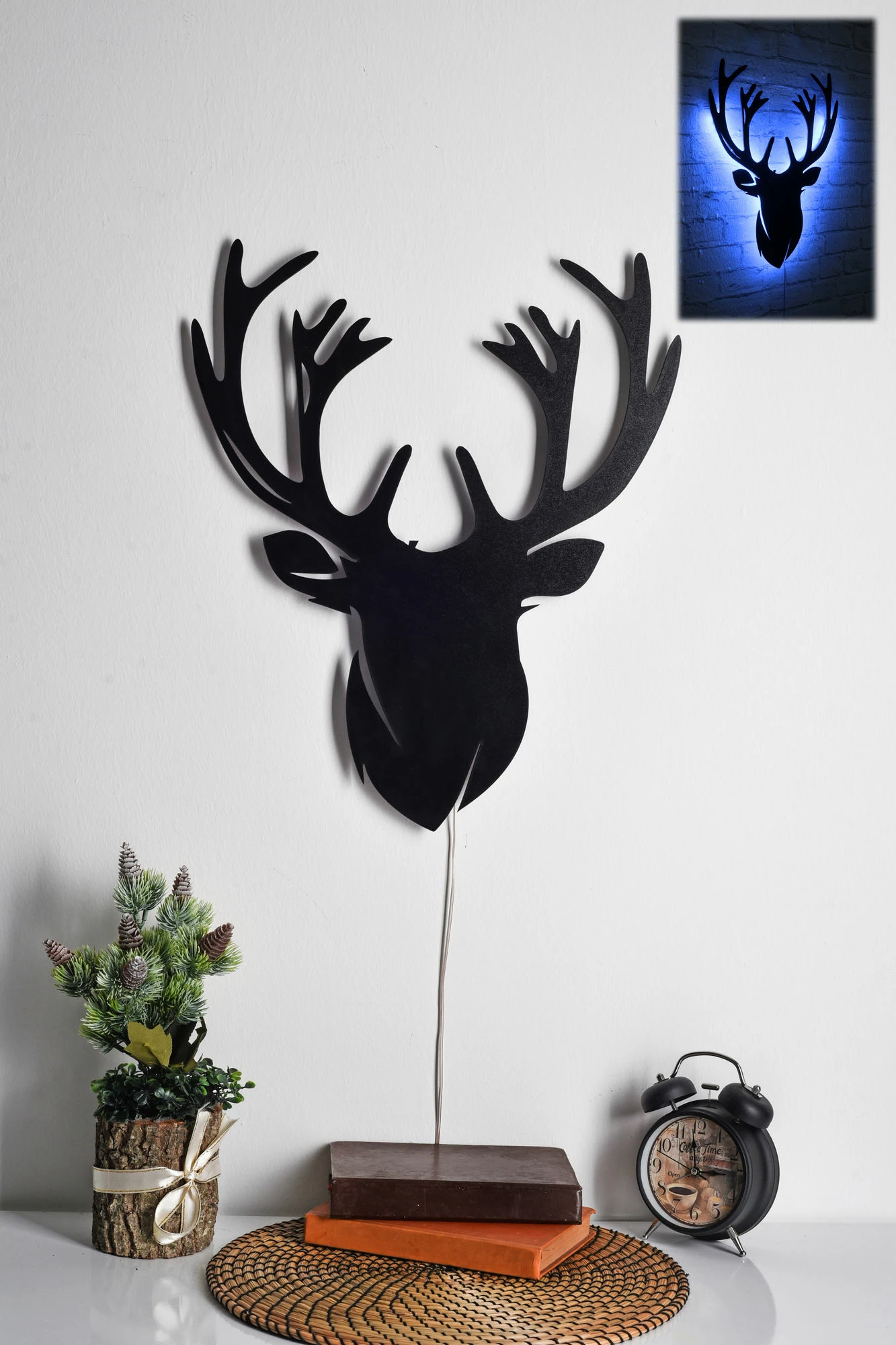 Dritë dekorative LED, formë dreri, ngjyrë e kaltër, Wallity Deer 2
