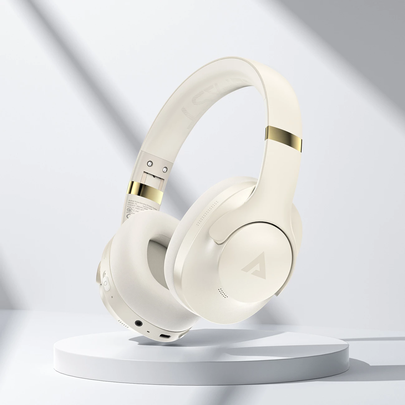 Kufje Acefast H4 wireless, Bluetooth 5.3, ANC, IPX4, bezhë