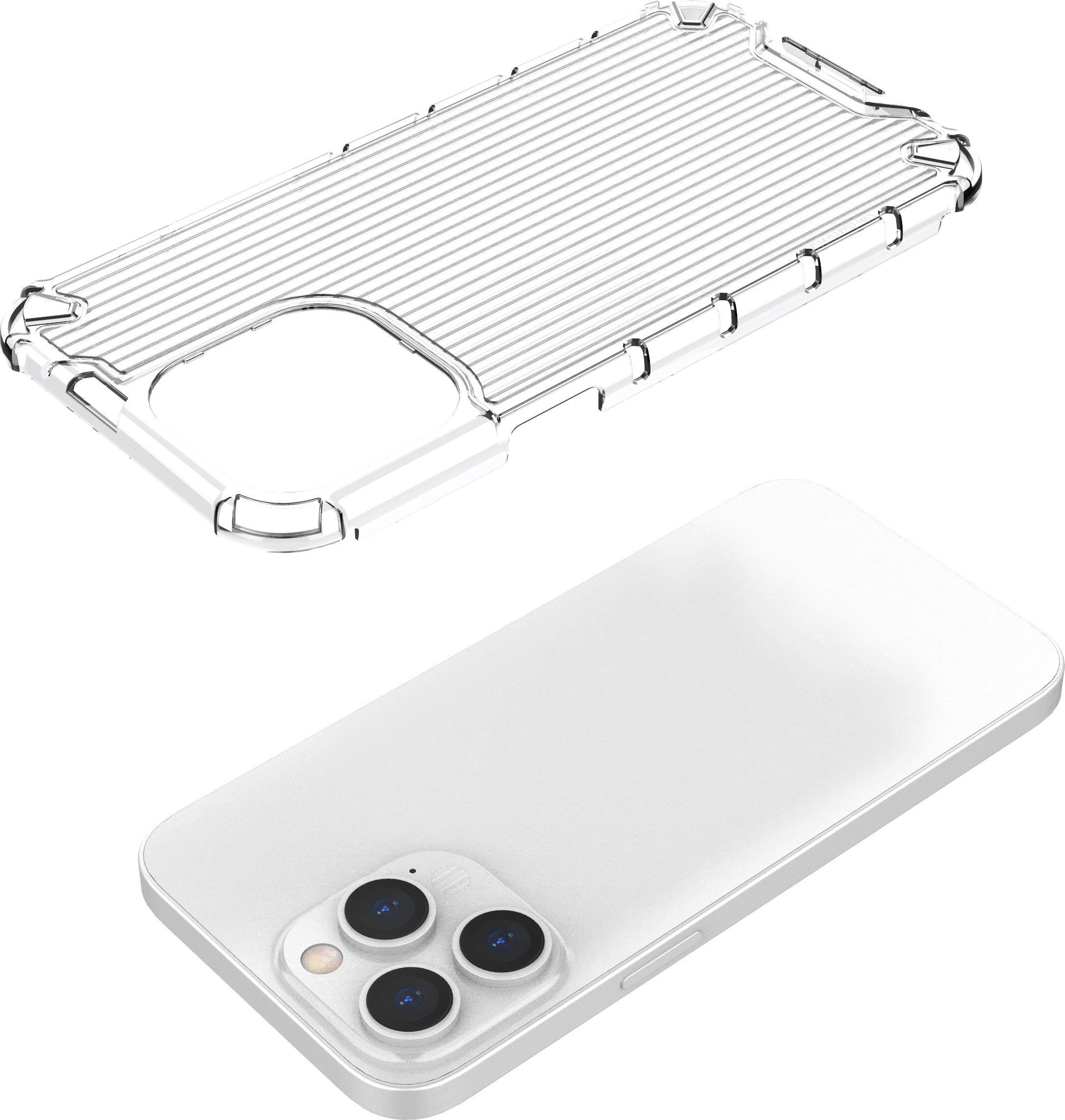 Mbështjellës Hurtel Ombre Protect Case për iPhone 14 Pro, rozë-kaltër