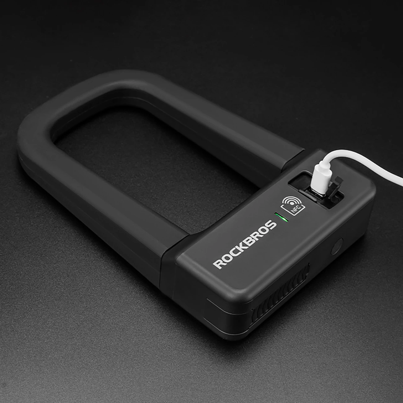 Dryç biçiklete smart Rockbros RBNS1 me NFC, bateri 600 mAh, set me 2 çelësa + 2 karta NFC + sticker, e zezë