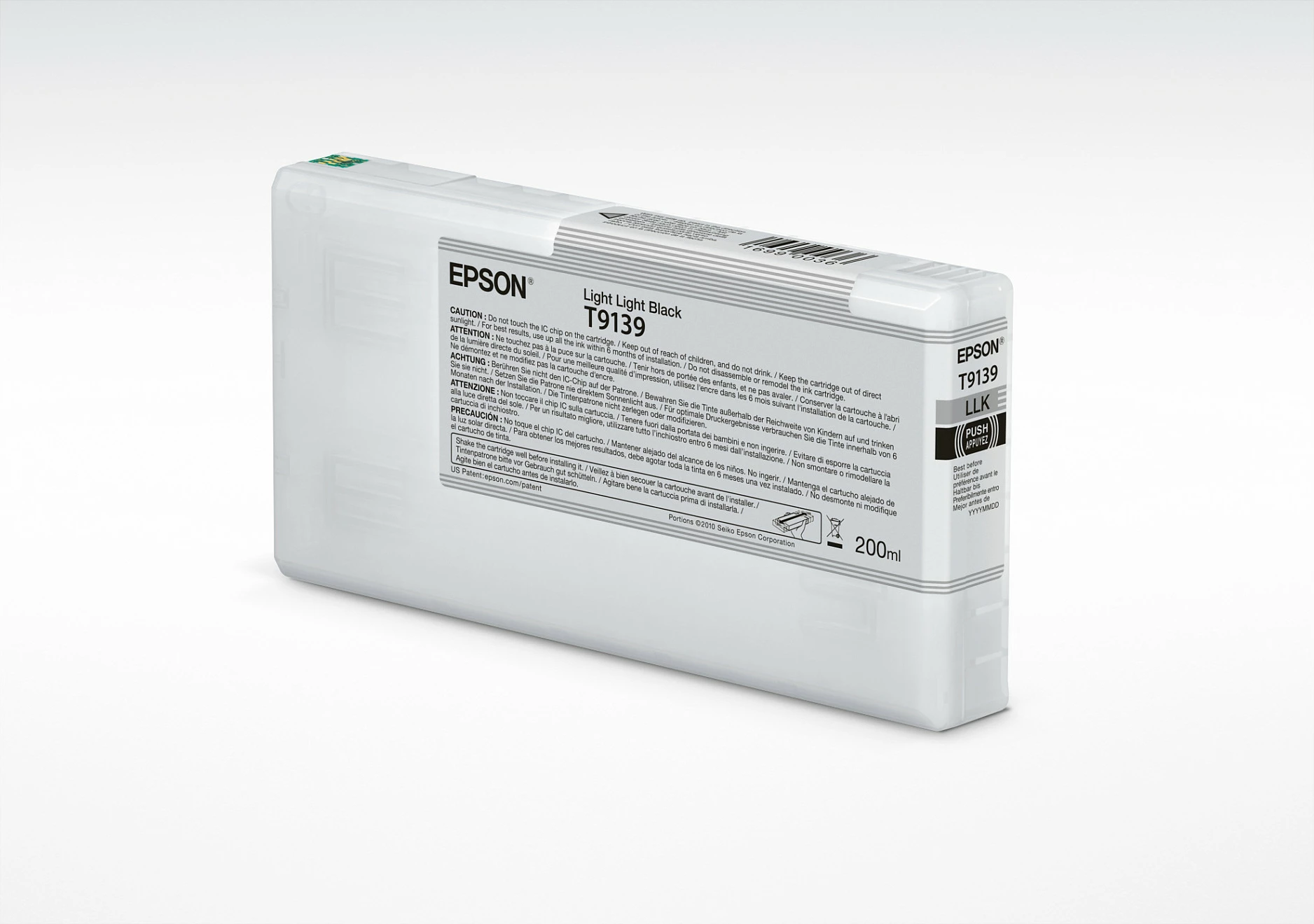 Kartrixhë boje Epson T9139 (C13T913900), 200ml, Light Light Black