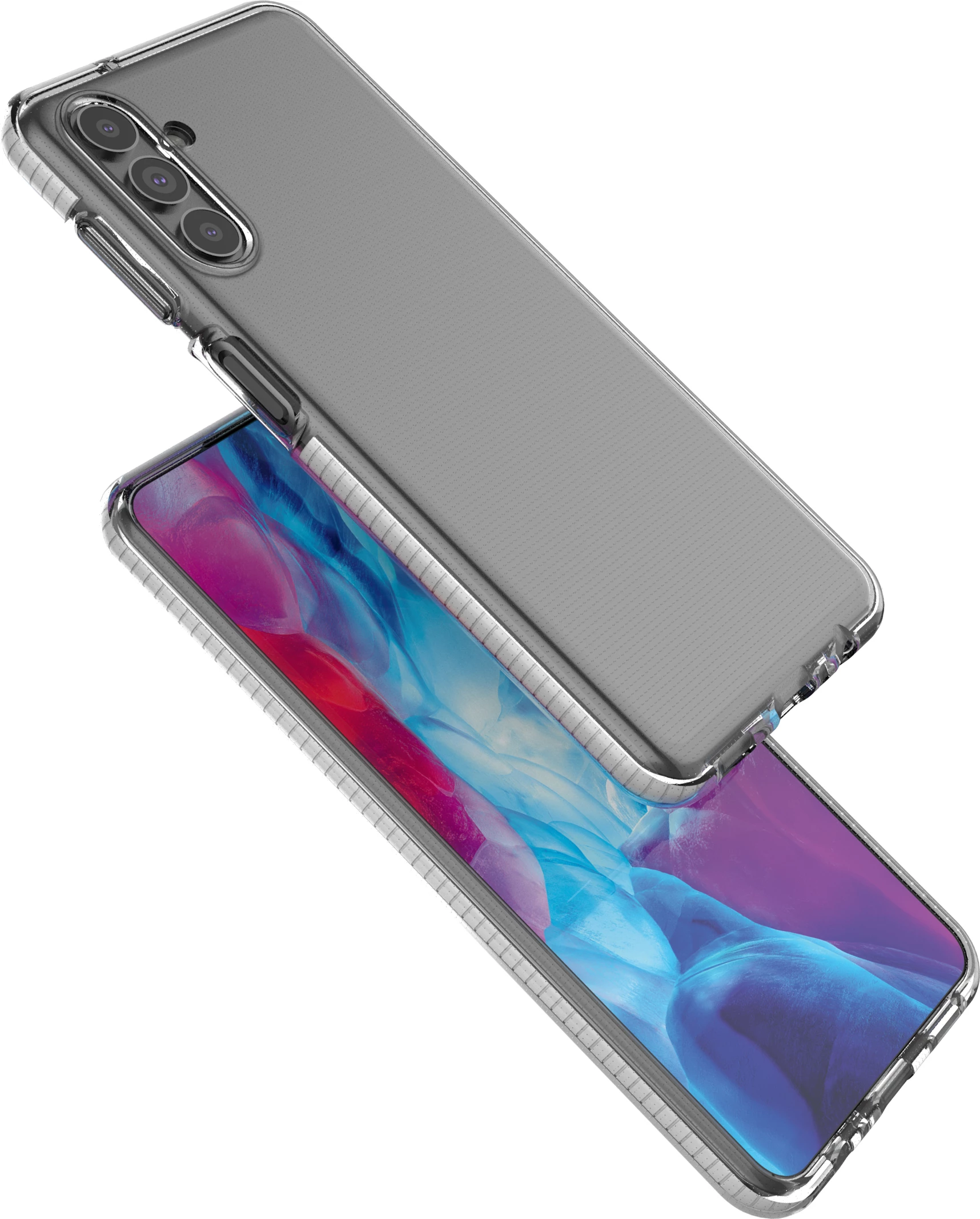 Mbështjellës Hurtel Spring Case për Samsung Galaxy A13 5G, xhel, transparent/rozë e lehtë