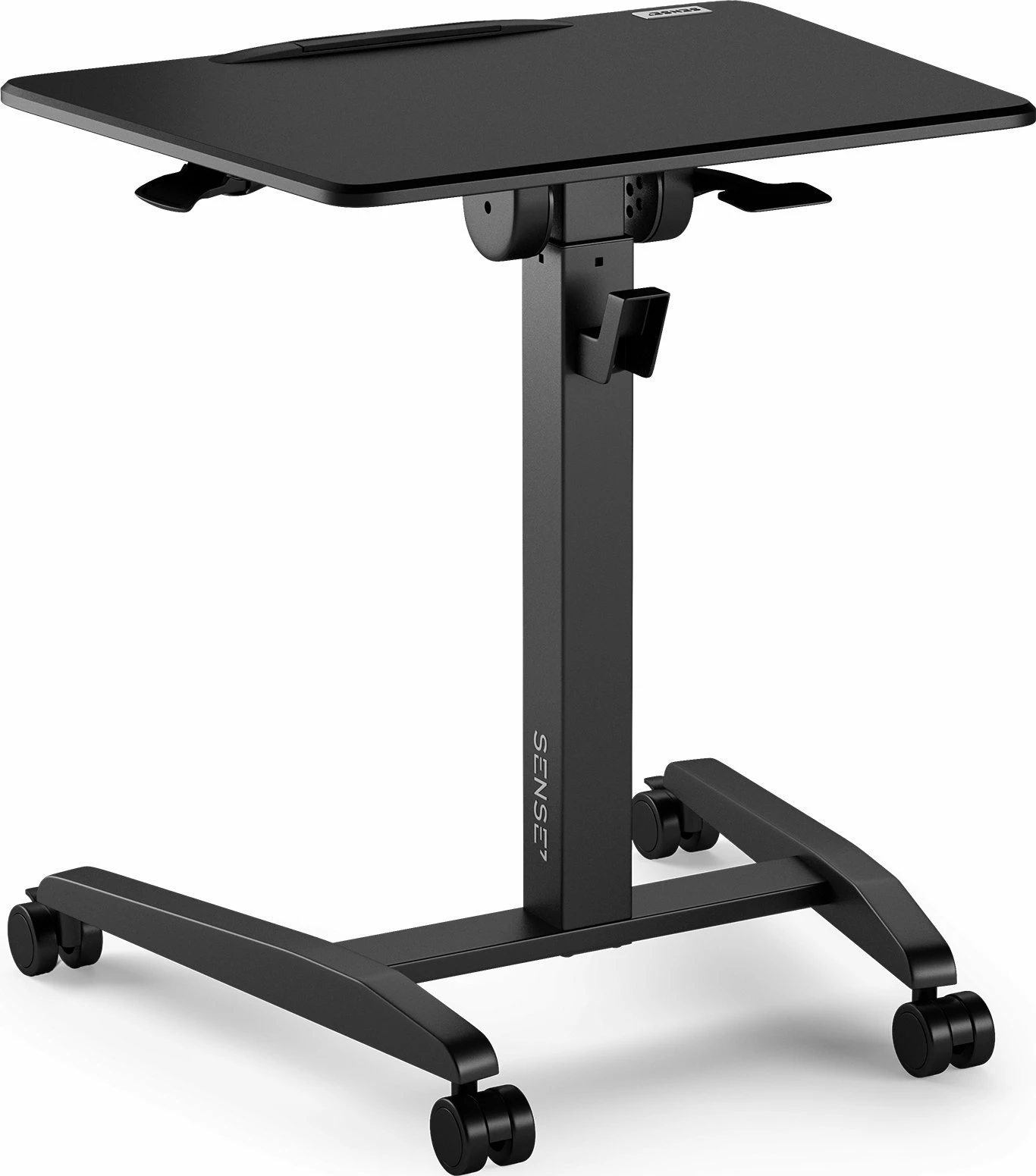 Tavolinë mobile SENSE7 Mobile Desk 70x52 cm, rregullim lartësie 76-111 cm, sipërfaqe e anueshme 0-90°, e zezë