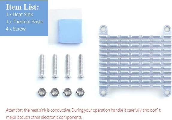 Heatsink ALLNET FriendlyELEC NanoPi Neo/Neo2, Set 50 copë