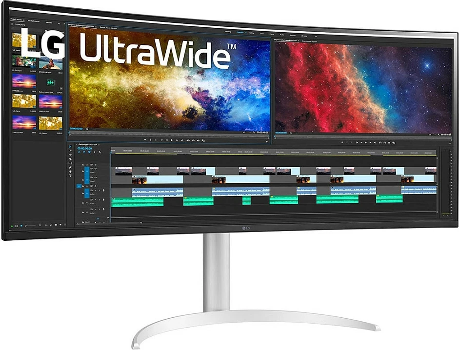 Monitor LG 38BQ85C-W, 95.2 cm (37.5"), 3840 x 1600 pixels, Quad HD+, 5 ms, Bardhë