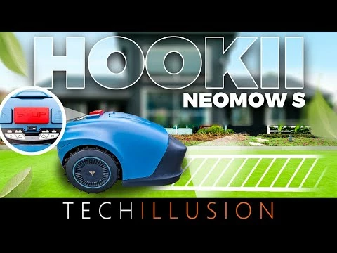 Robot kositës bari HOOKII Neomow S, WiFi, bateri 4400 mAh, IPX5, me tel kufizues 150 m, kaltër/zi