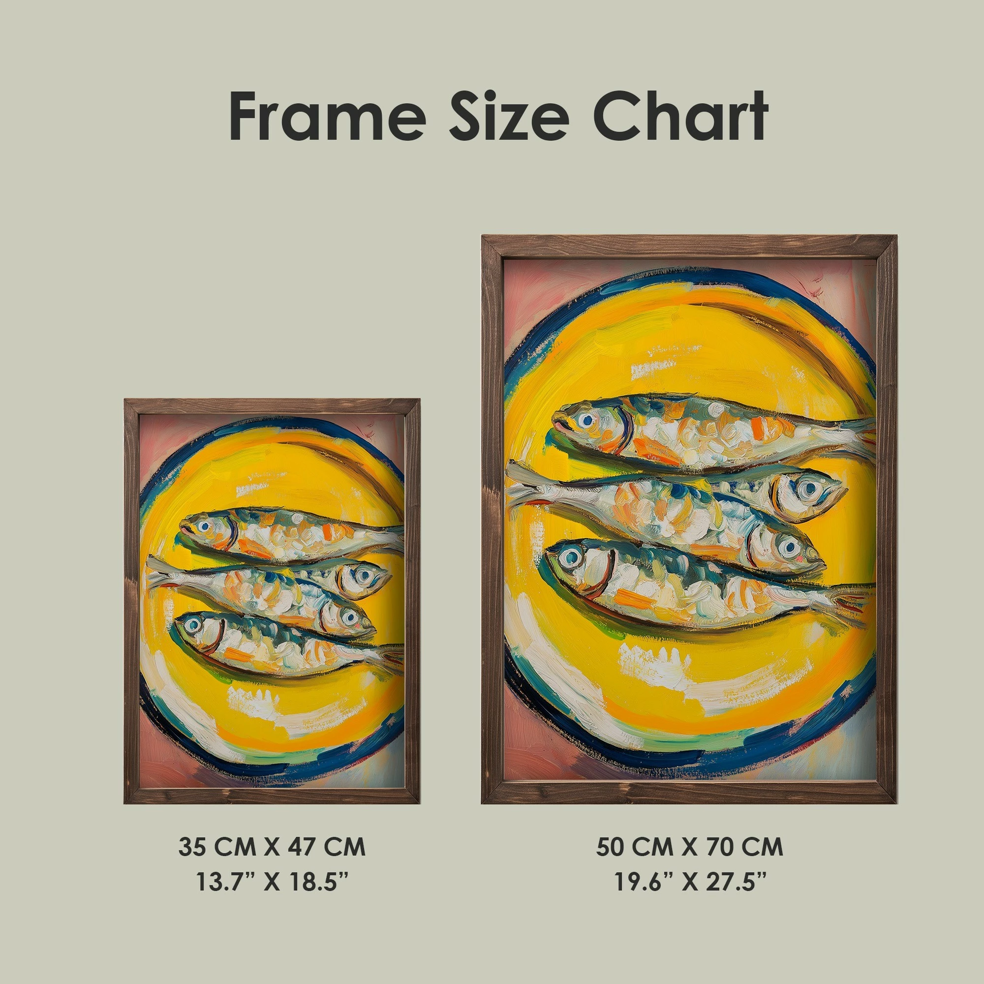 Pikturë dekorative me kornizë MDF, Wallity, TUN074-XL, shumëngjyrëshe, 50x70x3.5cm