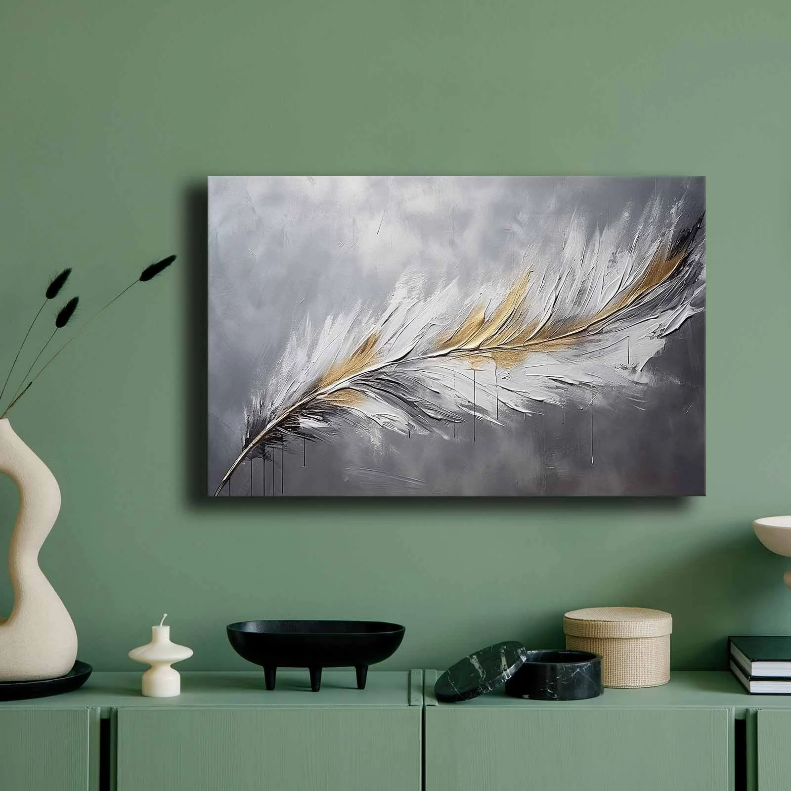 Pikturë dekorative në kanavacë, shumëngjyrëshe, 45x70cm, Wallity 4570GSC-009