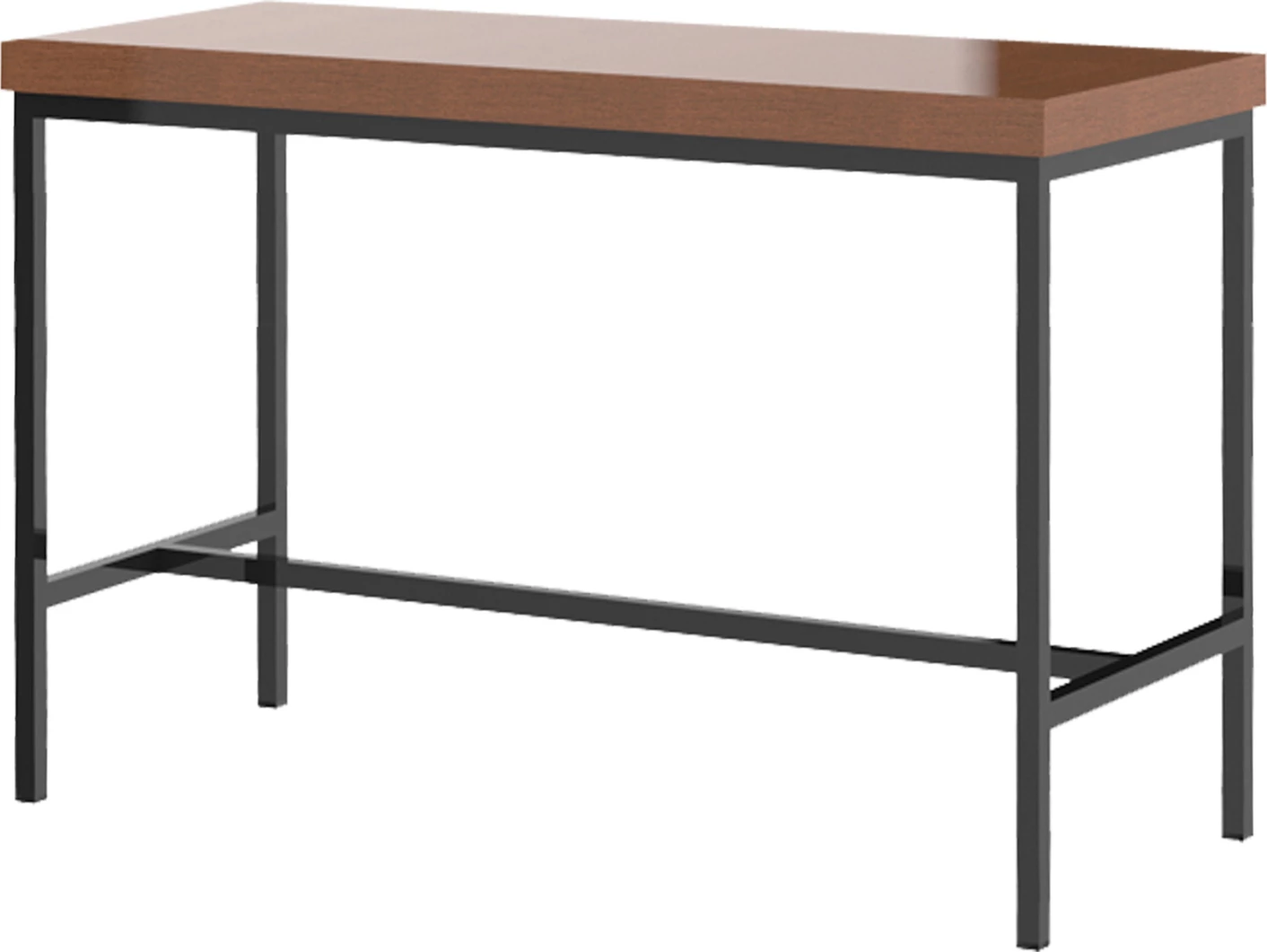 Bazë tavoline metalike e zezë, 110x60x75 cm, dizajn P për sipërfaqe 120x70 cm, FH5821