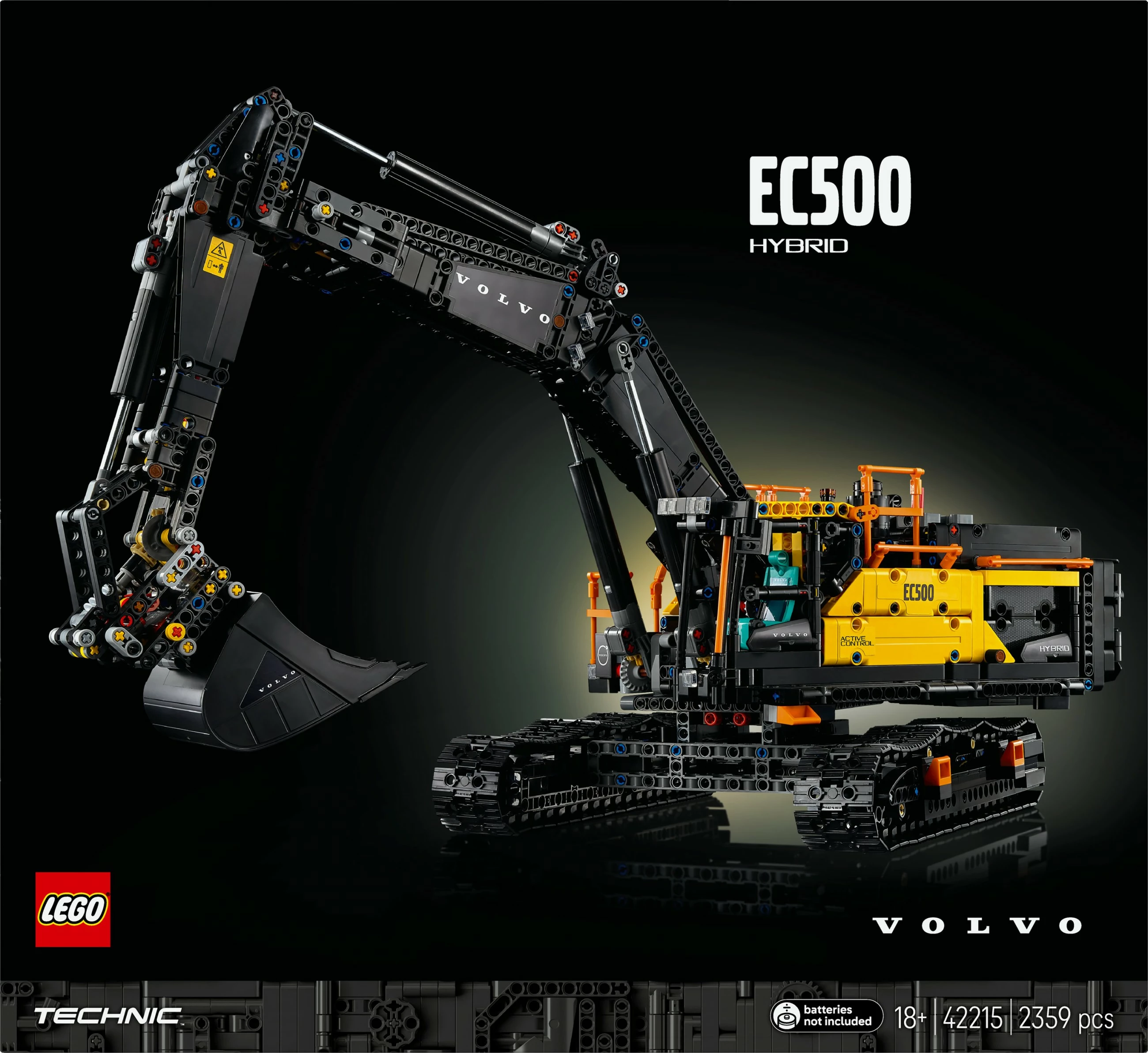 Set ndërtimi LEGO Technic Volvo EC500 Hybrid Bagger 42215, 2359 pjesë, shumëngjyrësh