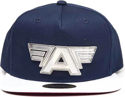 Kapele Difuzed Captain America Civil War Snapback me logo metalike, blu e errët/bardhë