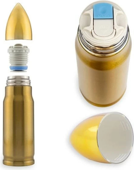 Termus FROSTER Bullet Brass, 350 ml, Ngjyrë çeliku