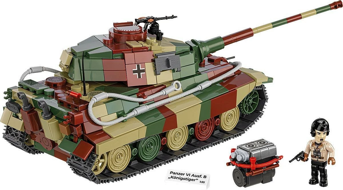 Set lodrash Cobi Klocki Panzer VI Ausf. B King Tiger, 802 pjesë, plastikë, me figurë