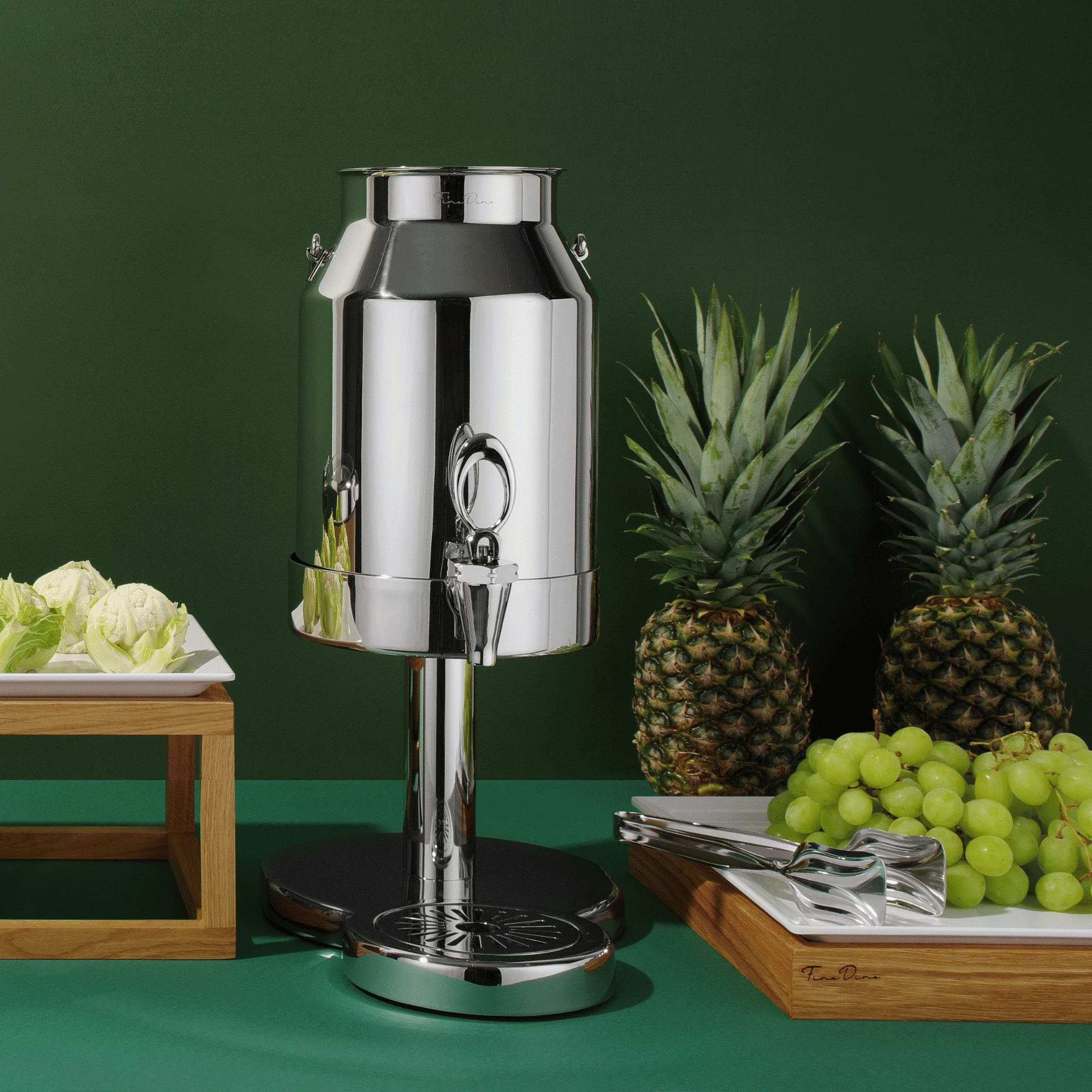 Shpërndarës qumështi, Fine Dine De Luxe, 6 L, çelik inox, argjendtë