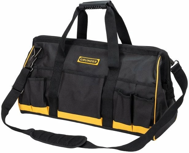 Çantë veglash Grunder TB-01 53x20x28 cm, zezë/verdhë