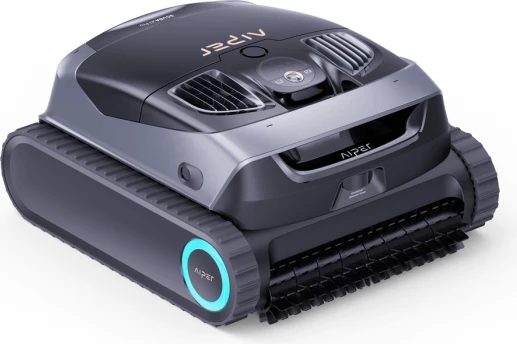 Robot pastrues pishine AIPER Scuba X1 Pro me bateri, 200 m², 5 L, 420 LPM, stacion karikimi, gri e errët, set