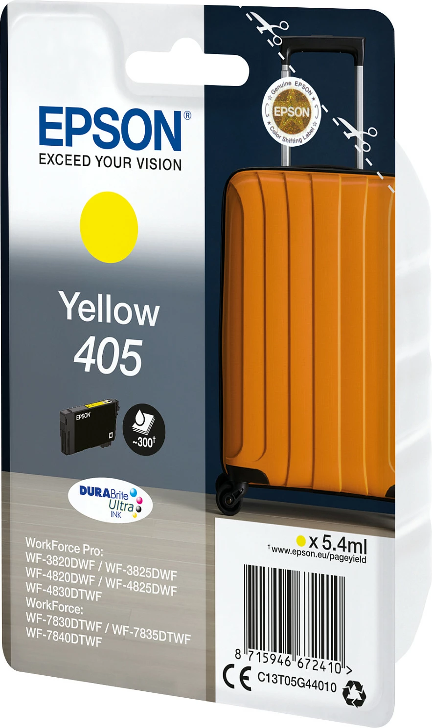 Kartrix boje Epson 405, 5.4 ml, e verdhë