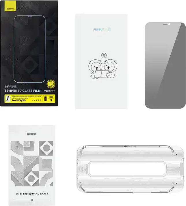 Xham i temperuar Baseus Crystal Privacy Protection 0.3mm për iPhone X/XS, Transparent