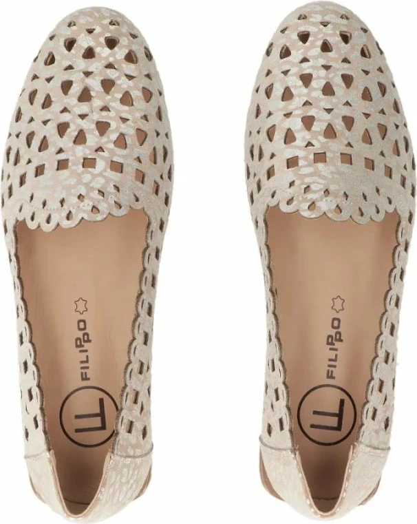 Këpucë të ulëta femra Filippo DP7710, bezhë