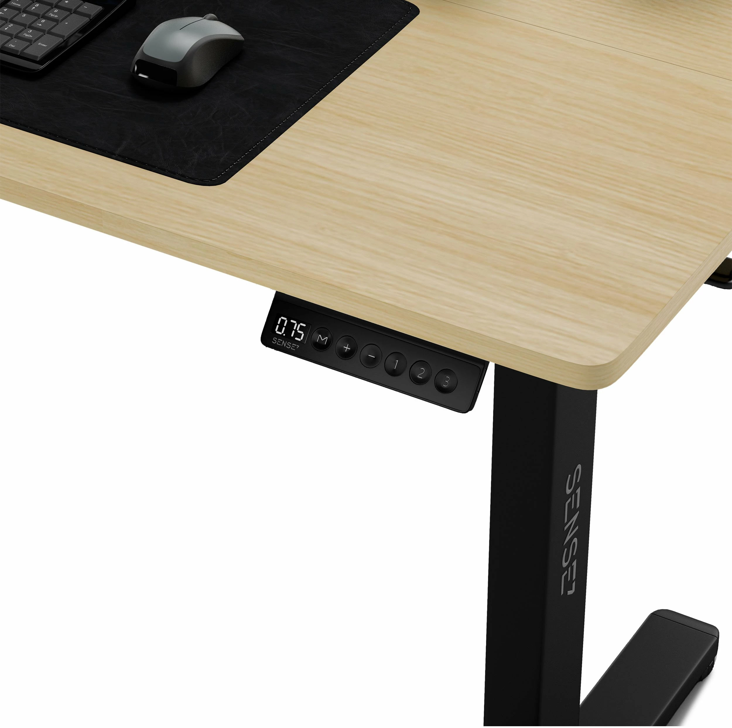Tavolinë elektrike SENSE7 NOJO, rregullim lartësie 72-118 cm, 120x60 cm, memorie 3 pozicione, ngarkesë max 70 kg, E zezë/Pishë