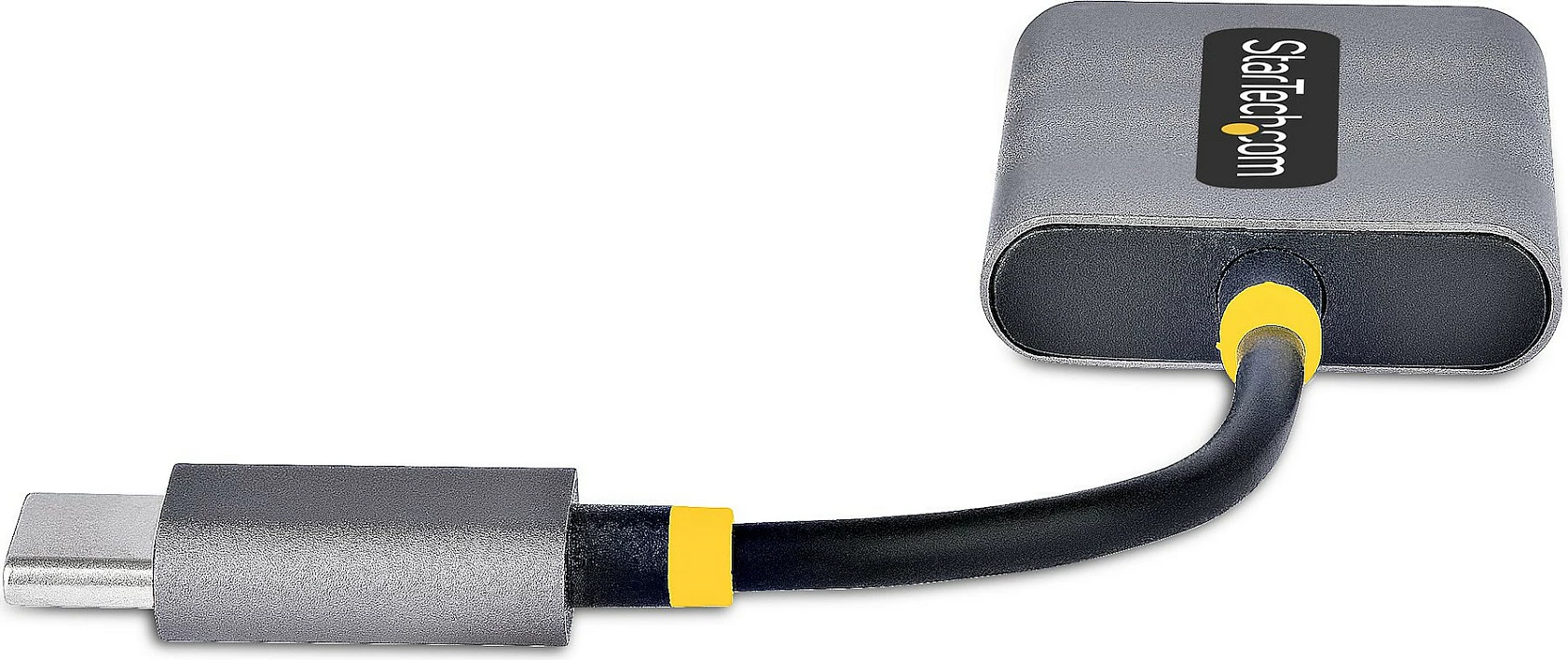 Splitter audio USB-C StarTech, USB-C në 2x 3.5mm, me hyrje mikrofoni, Gri