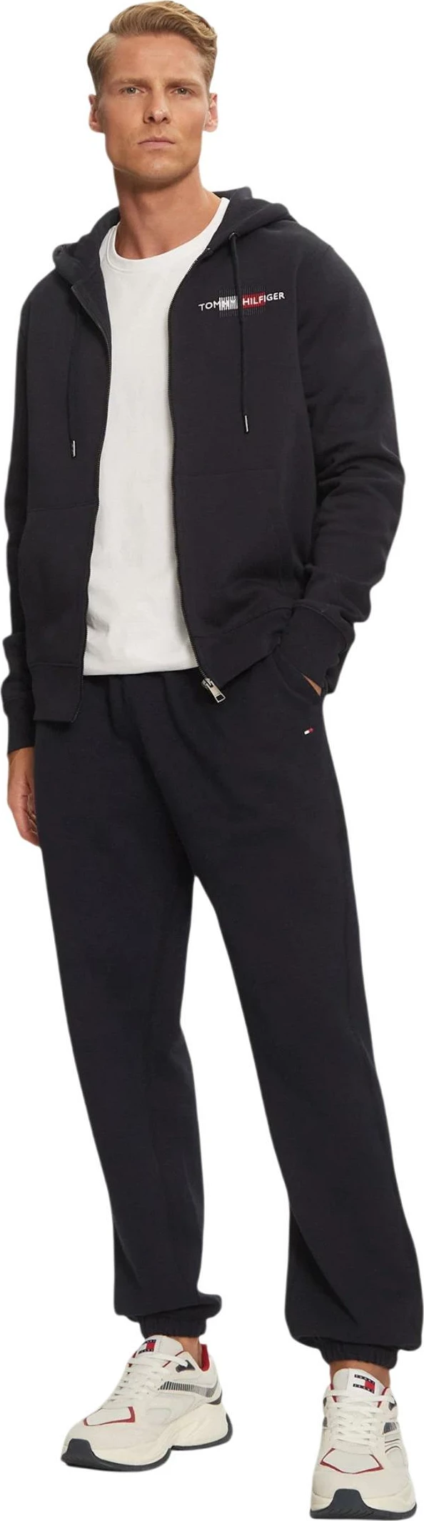 Pantallona sportive për meshkuj Tommy Hilfiger Essential Fleece MW0MW37231, të kaltra [Madhësia: S]