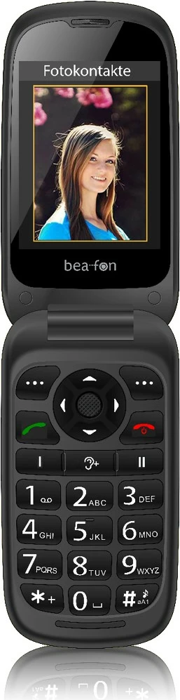 Celular Beafon SL720, Flip, 2.8", 240 x 320 pixels, 1100 mAh, e zezë