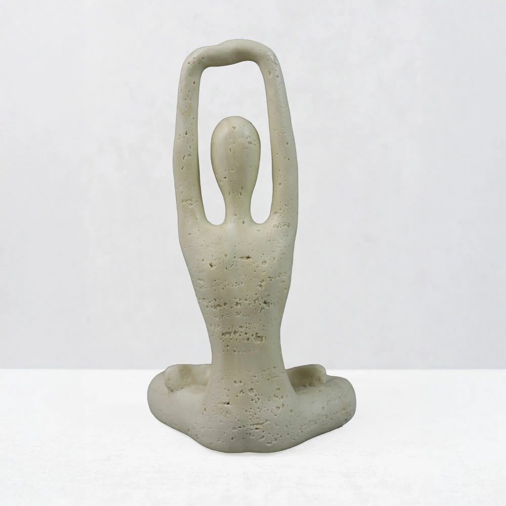 Dekor trup MORPH VI, rezinë, bezhë, 12.5x8x21cm