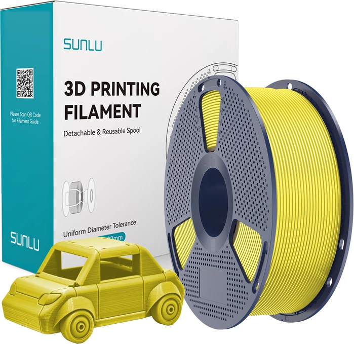 Filament PETG për 3D printer Sunlu PETG Y, i verdhë
