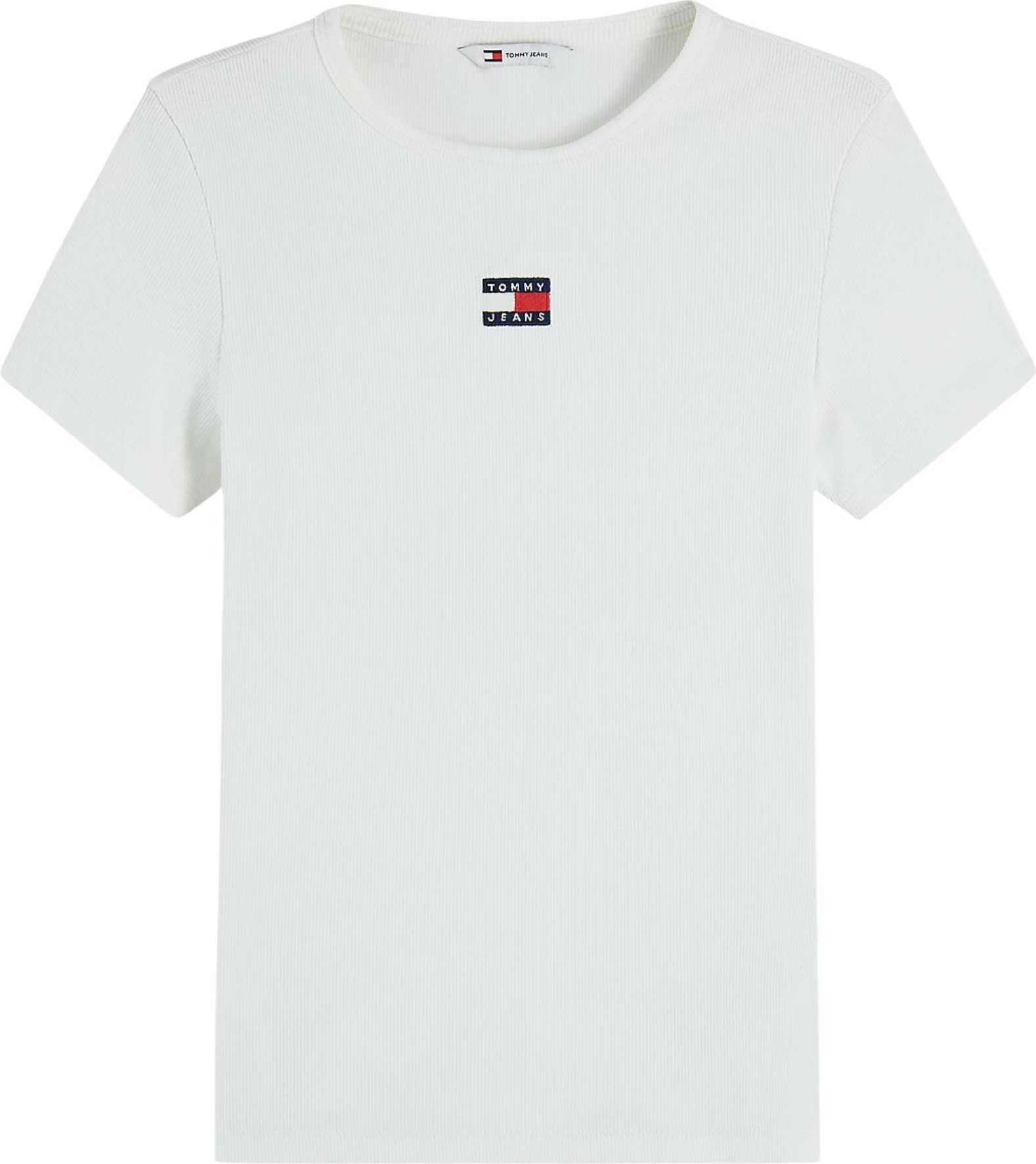 Maicë për femra Tommy Hilfiger Jeans TJW BADGE RIB DW0DW17881, krem [Madhësia: L]