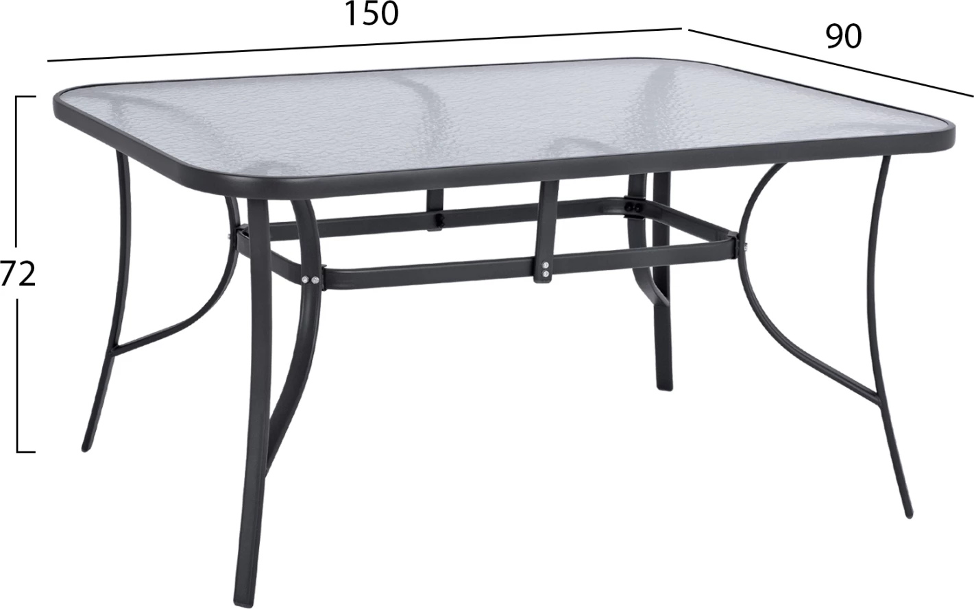 Set kopshti tavolinë & karrige FH5119.01, 7 pjesë, hiri