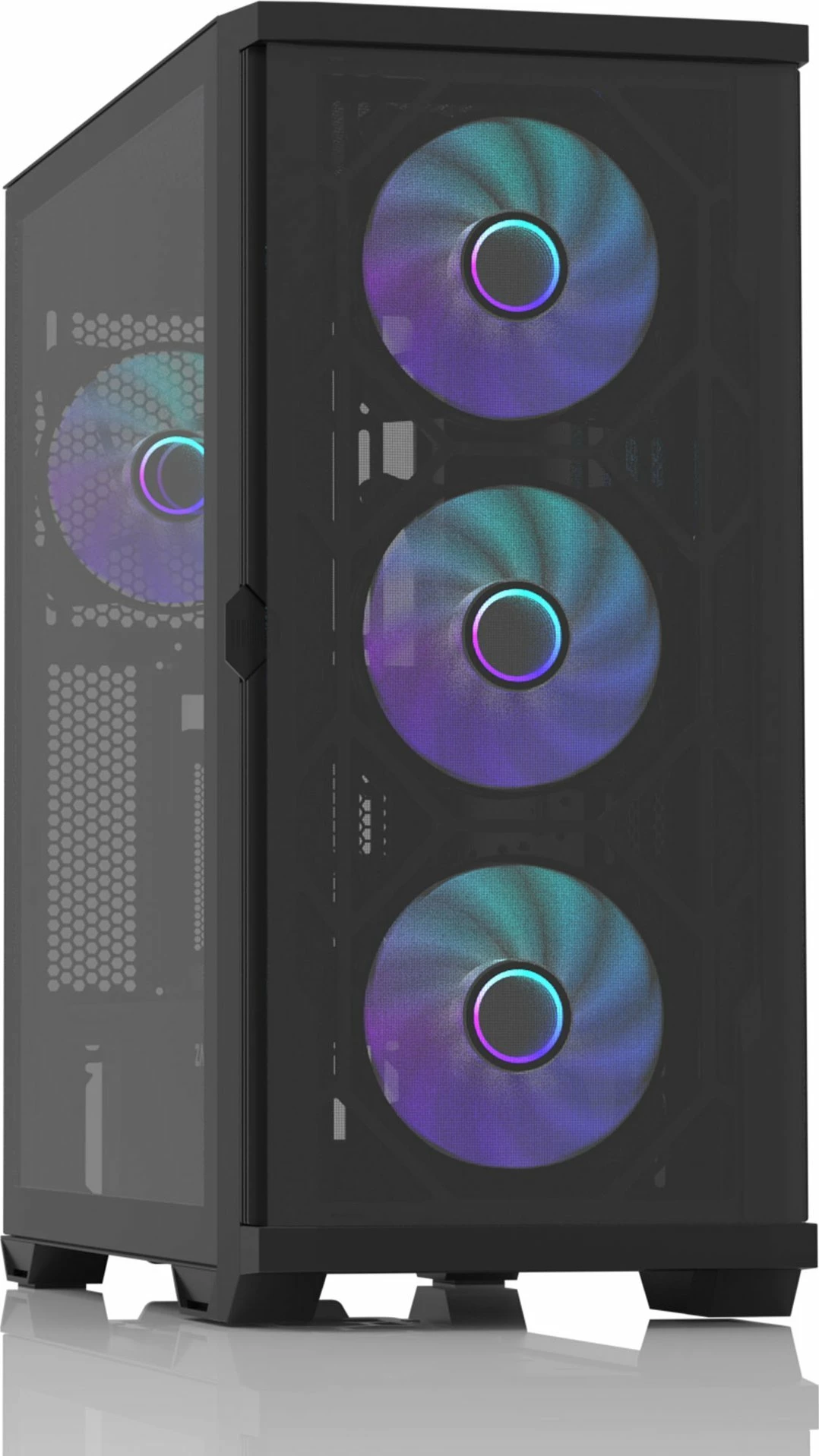 Kasë Zalman Z10 Duo Midi Tower për ATX/mATX/Mini-ITX, 2x2.5" + 2x3.5", 2xUSB 3.0, USB-C, pa PSU, e zezë