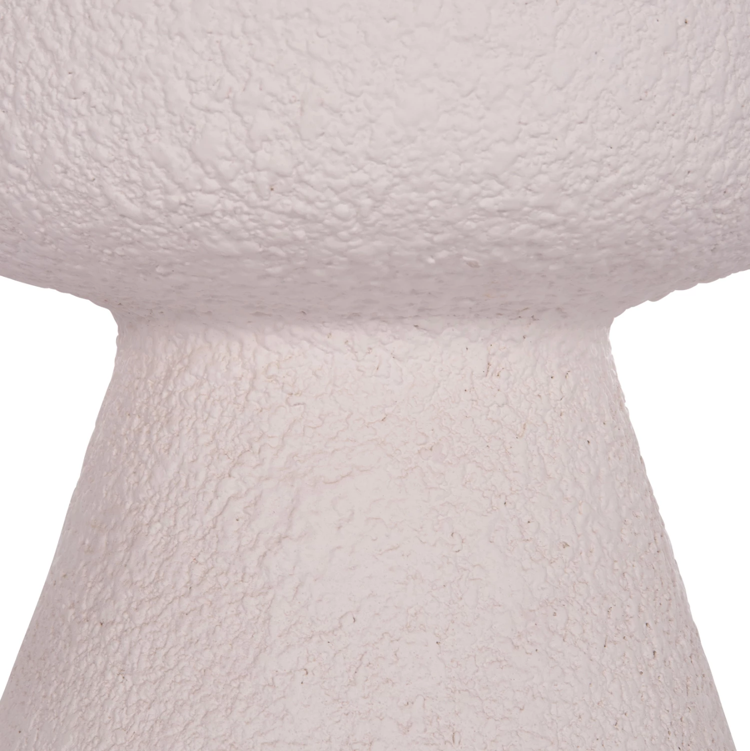 Stool i rrumbullakët INTERON, fibër-cement, ngjyrë e bardhë, FH18171.02, Φ34x39cm