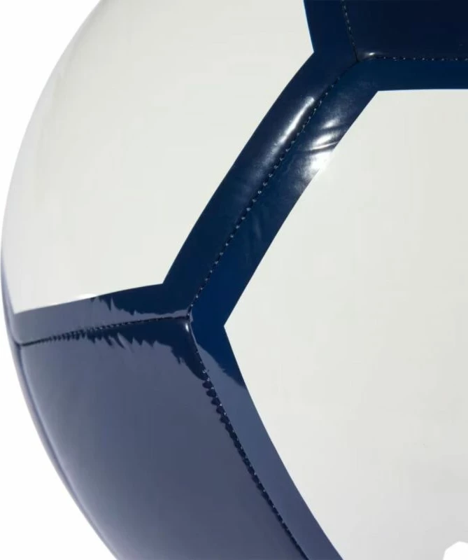 Top futbolli adidas për meshkuj dhe femra, bardhë e blu [Madhësia: 4]