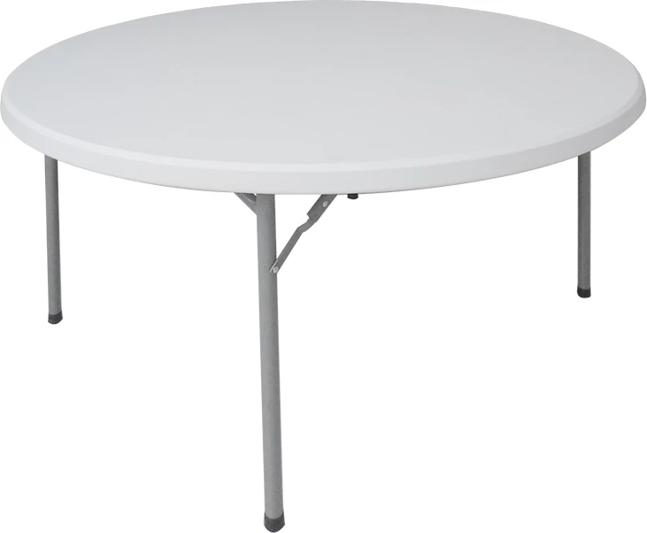 Tavolinë konferencash/katering një pjesë, Comfort, e bardhë, rrumbullake, 150x74cm