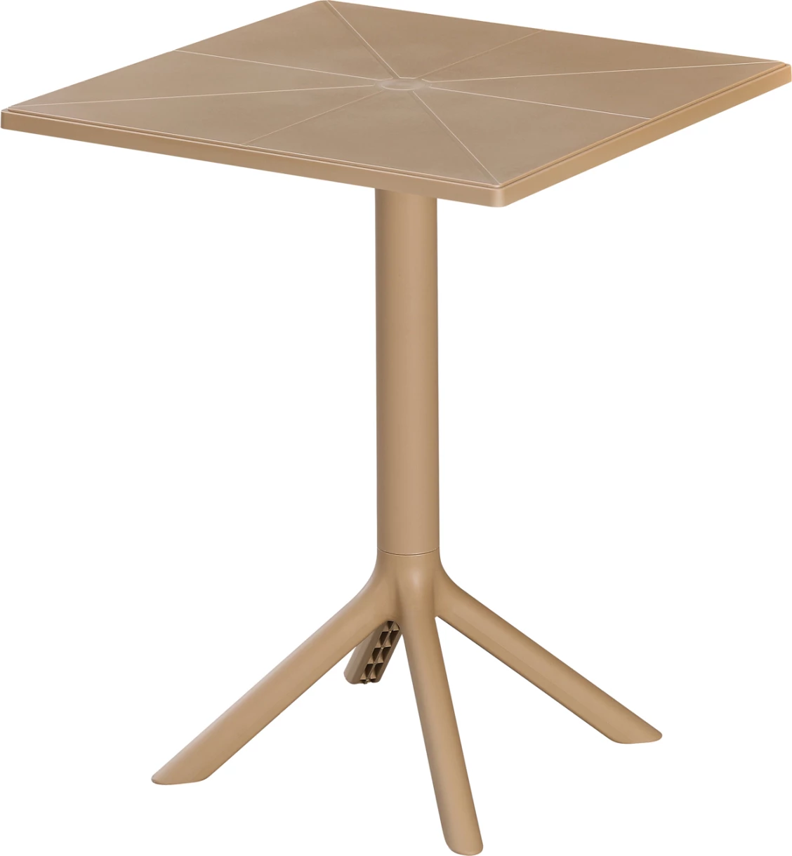 Tavolinë katrore polipropileni TERRIN FH6125.14 kapuçino 60,5x60,5x76,5Hcm