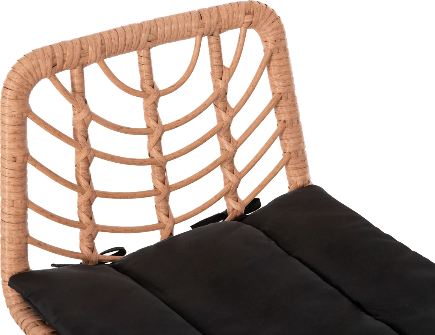 Karrige për bar, GERALD, FH5706.11, metal & jastëk, ngjyrë e zezë, bastun në bezhë, 49x50x101 cm