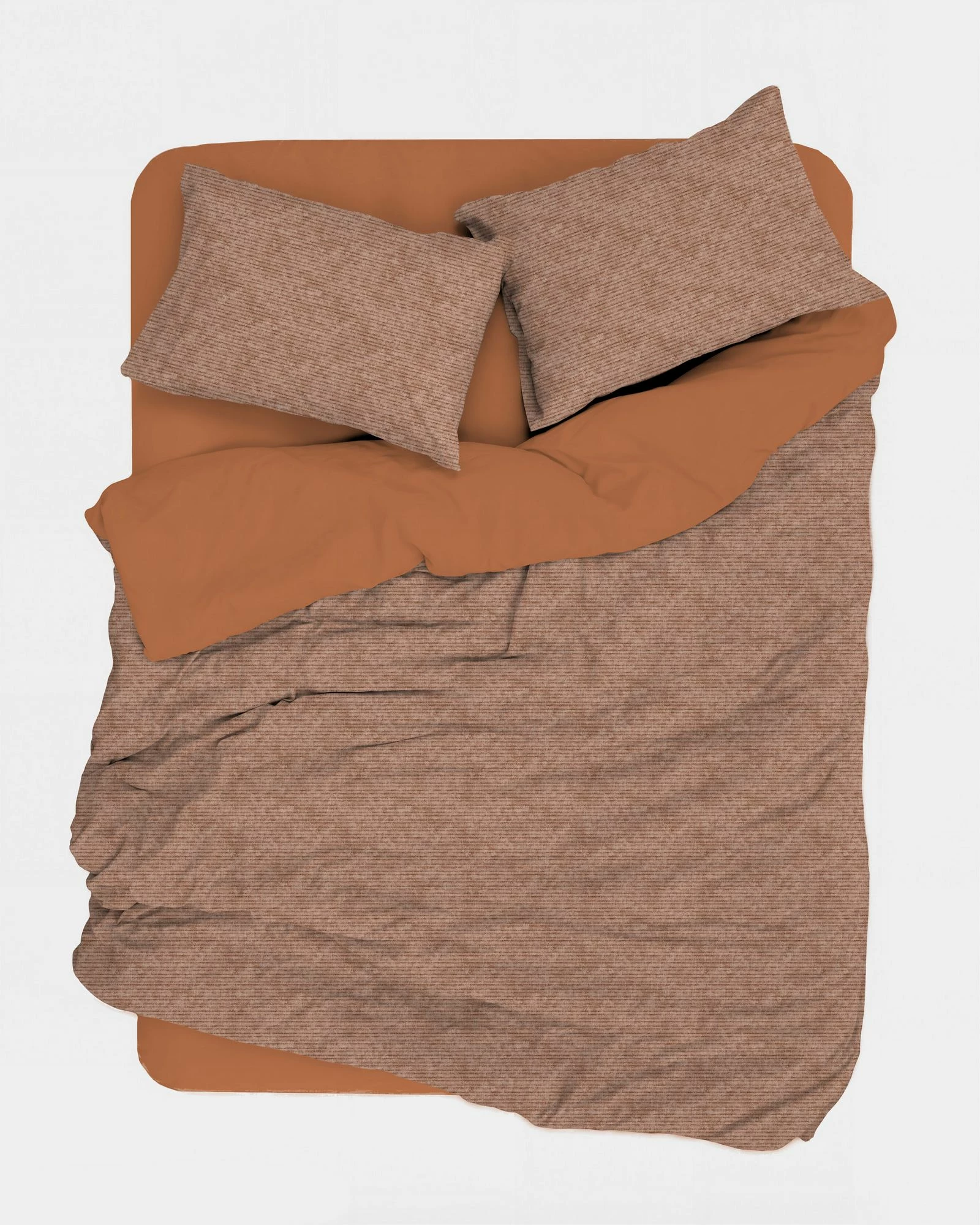 Set mbulesë për jorgan super king, ngjyrë karamel dhe e bardhë, L'Essentiel Linge de Maison